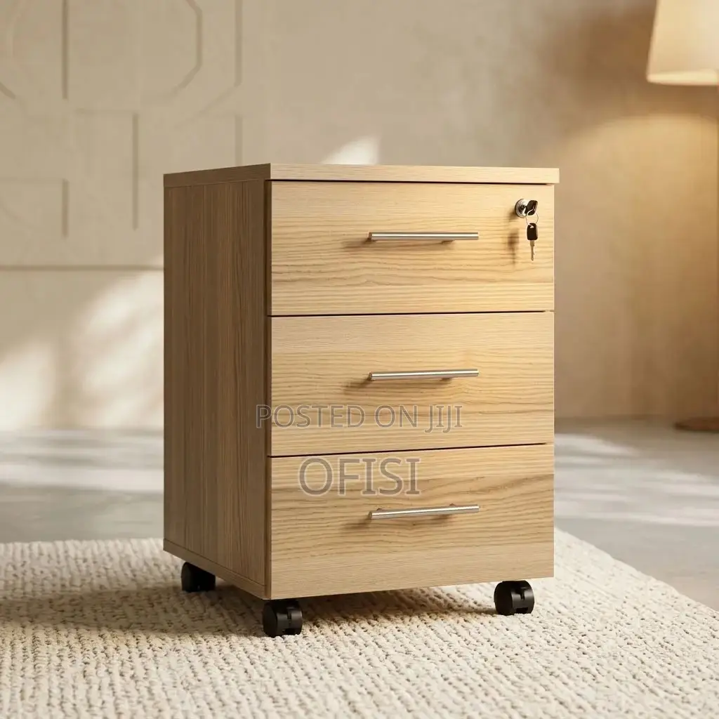 Office Cabinet; Mobile Office Cabinet With Three Drawers