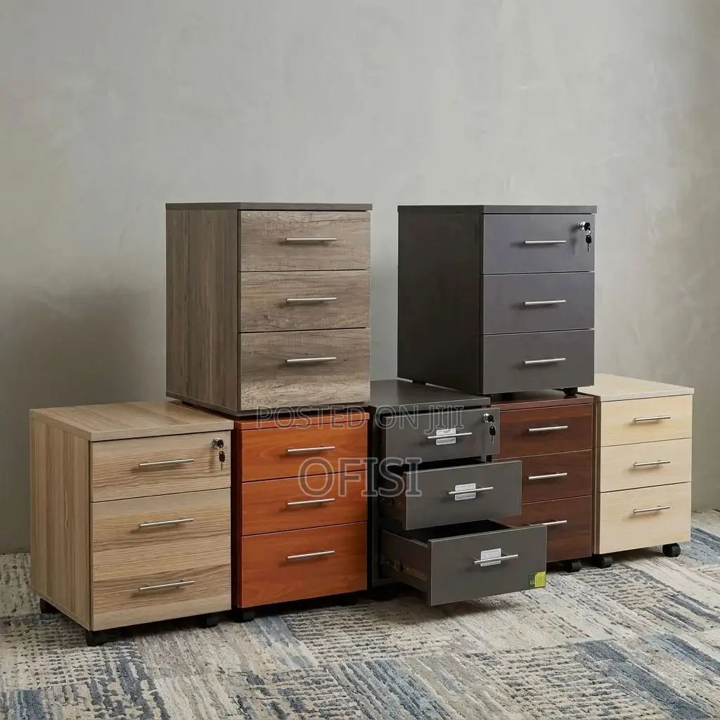 Office Cabinet; Mobile Office Cabinet With Three Drawers