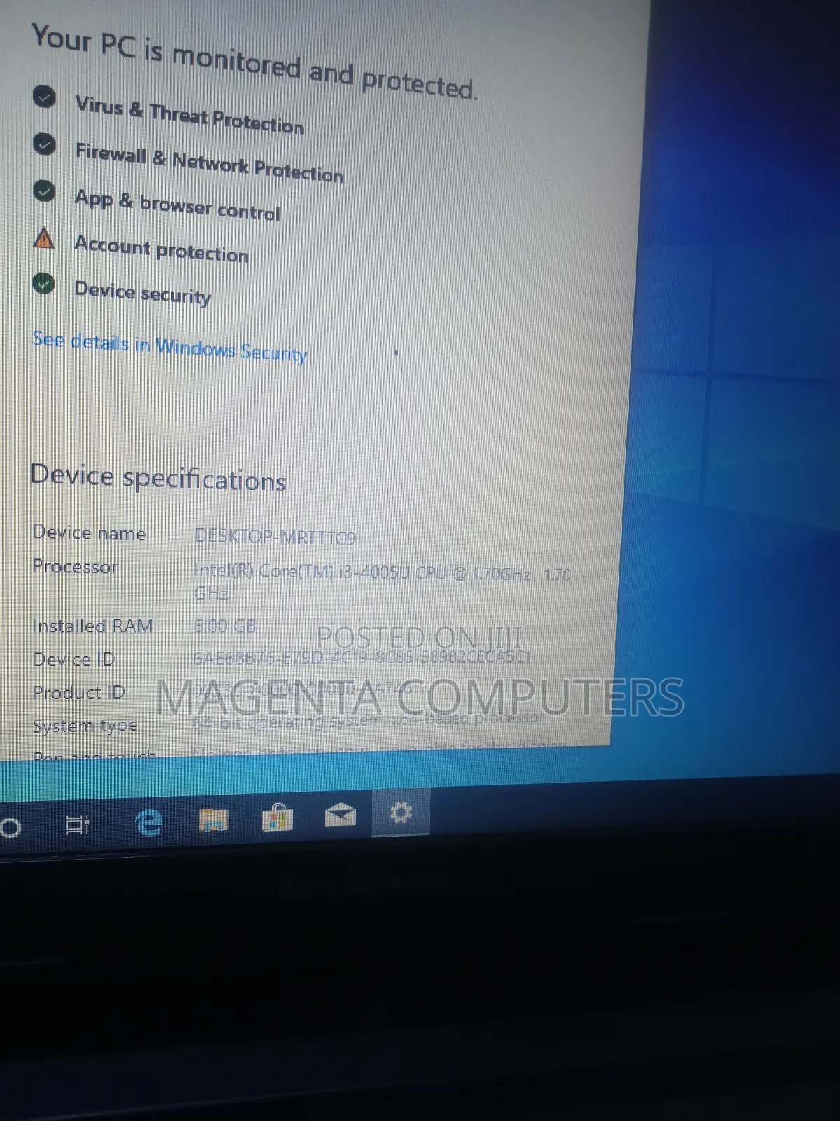 Laptop Lenovo 6GB Intel Core i3 HDD 1T
