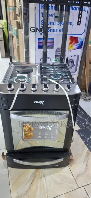 GNIX Free Standing 60x60 Cooker 3 Gas Burners + 1 Rapid Hotplate,