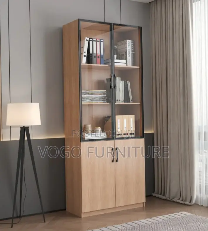 Cabinet; 2-Door Wooden Filing Cabinet
