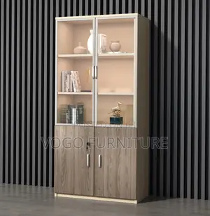 Cabinet; 2-Door Wooden Filing Cabinet