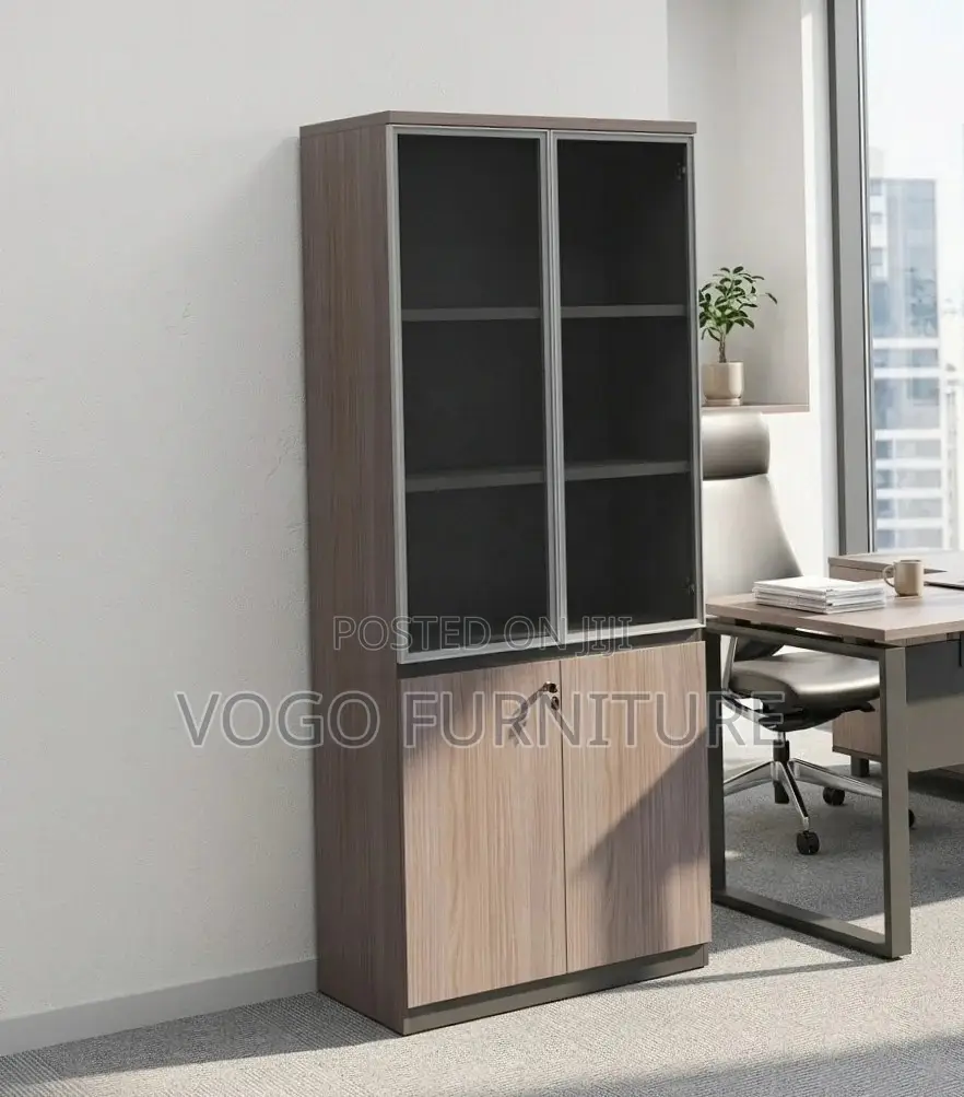 Cabinet; 2-Door Wooden Filing Cabinet