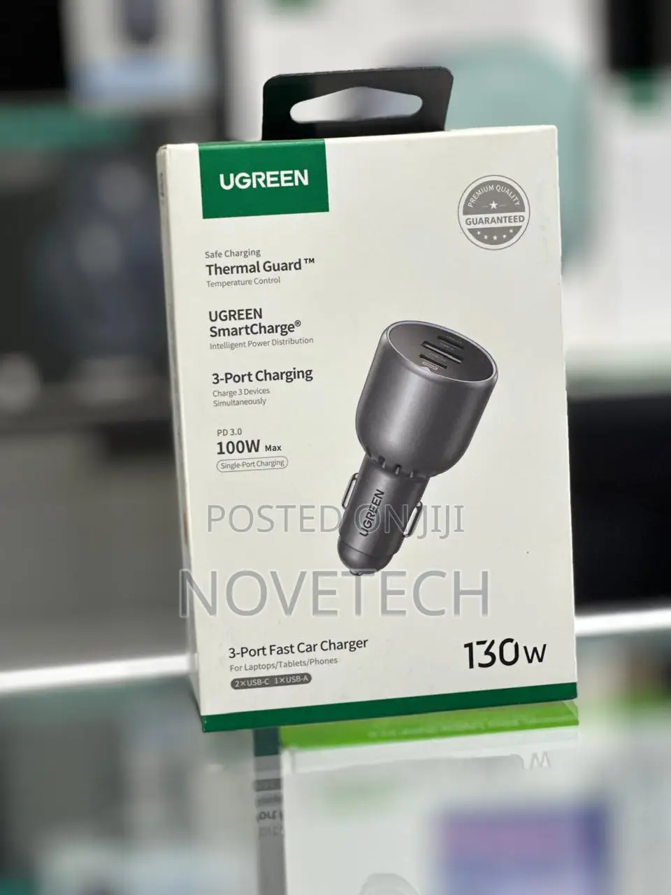 UGREEN 130W USB C Car Charger , Type C Cigarette Lighter Adapter