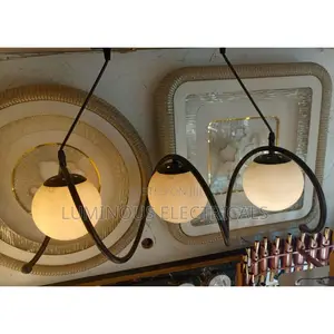 Jar 3-Light Modern Curved Frame Globe Pendant Chandelier