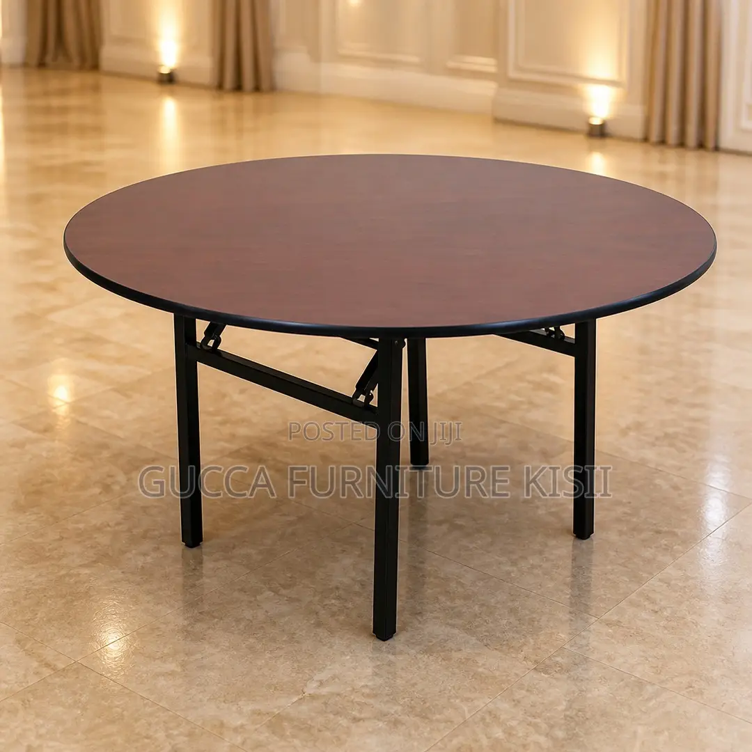 Customized Circular Round Table With 4 Folding Legs