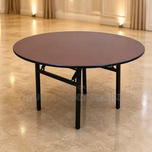 Customized Circular Round Table With 4 Folding Legs