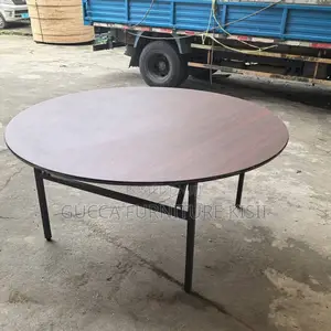 Customized Circular Round Table With 4 Folding Legs