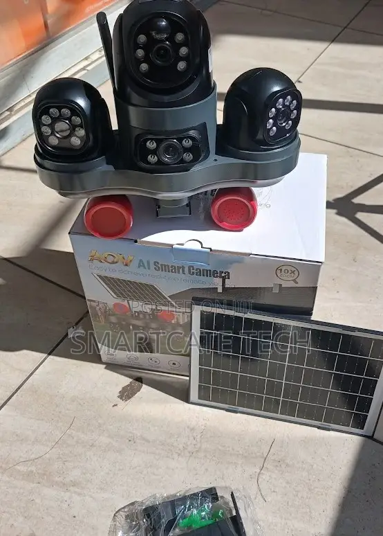 V380 4G Triple View Outdoor Solar Surveillance Camera