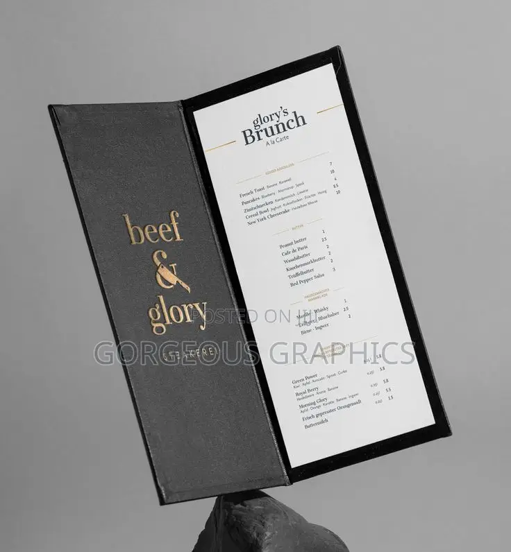 Bills and Menu Holders Branding