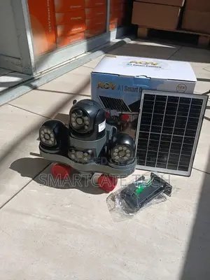 V380 Three Lens Solar Security Camera for Gates and Compounds