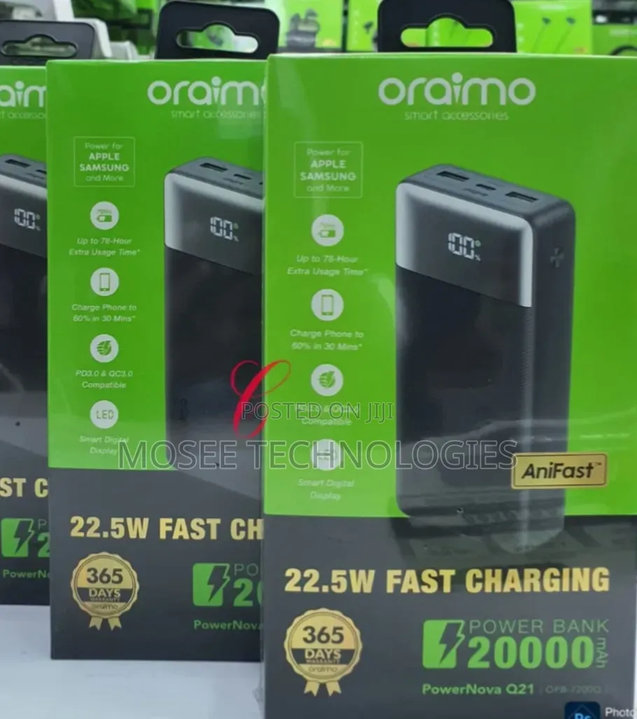 Oraimo PowerNova Q21 – Smart Digital Display Power Bank