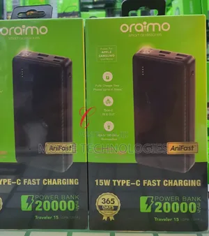 Oraimo Traveler 15 20,000mAh Fast-Charging Power Bank