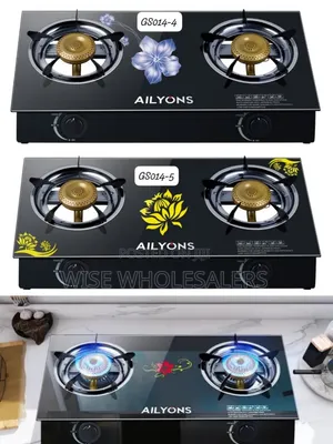 Two Burner Glass Top Gas Cooker – Stylish