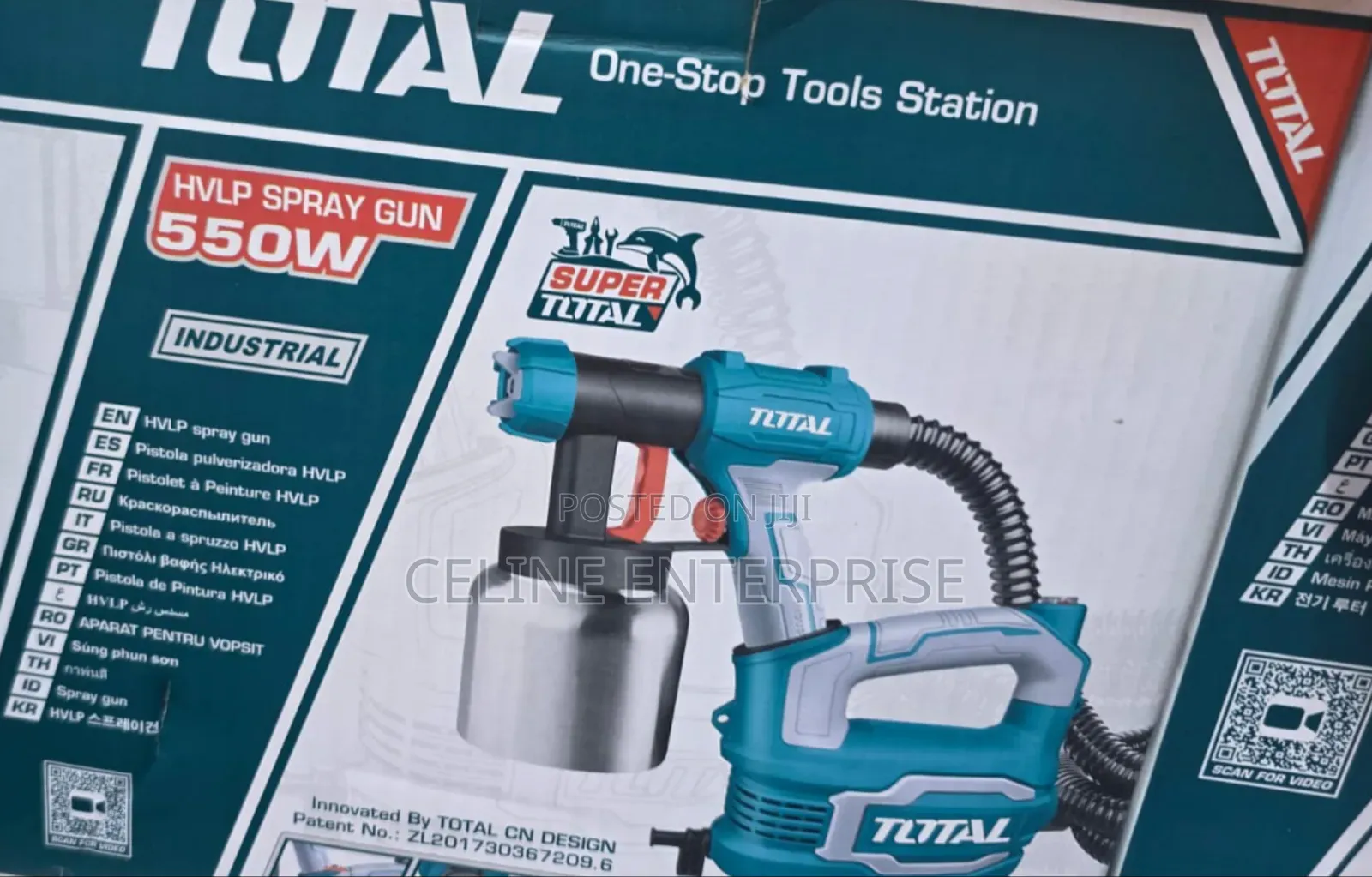 TOTAL 500W Cordless Paint Spray Gun – Powerful and Portable