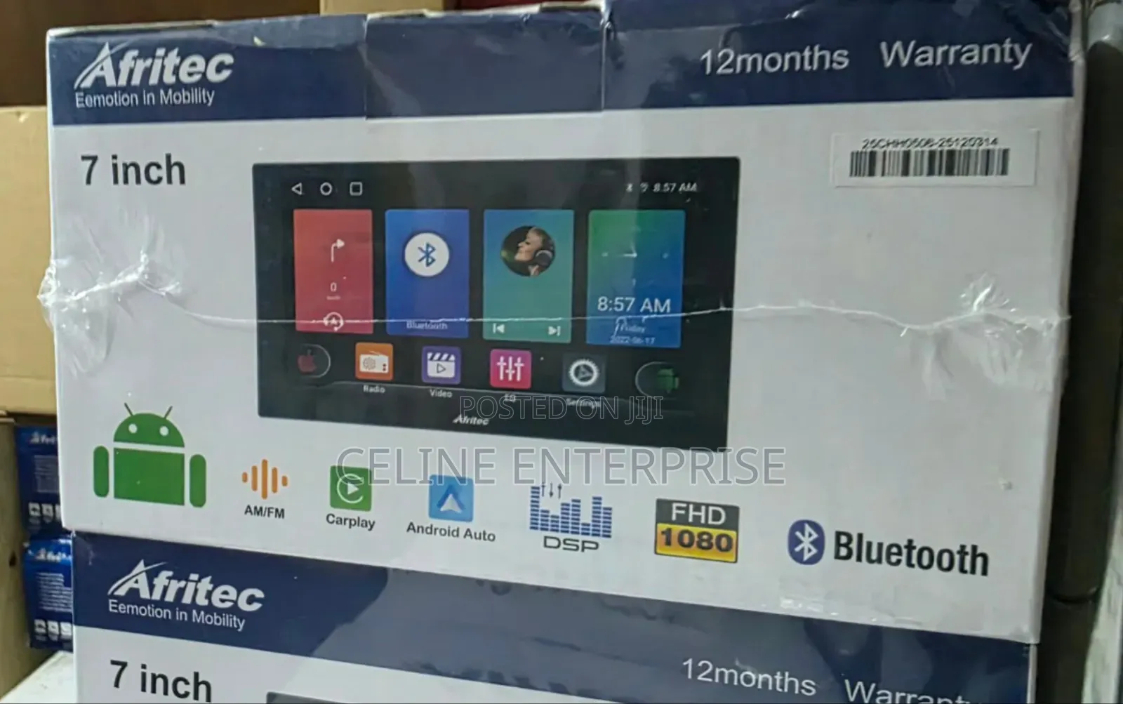 Afritec 7-Inch Android Car Stereo Touchscreen Multimedia Player