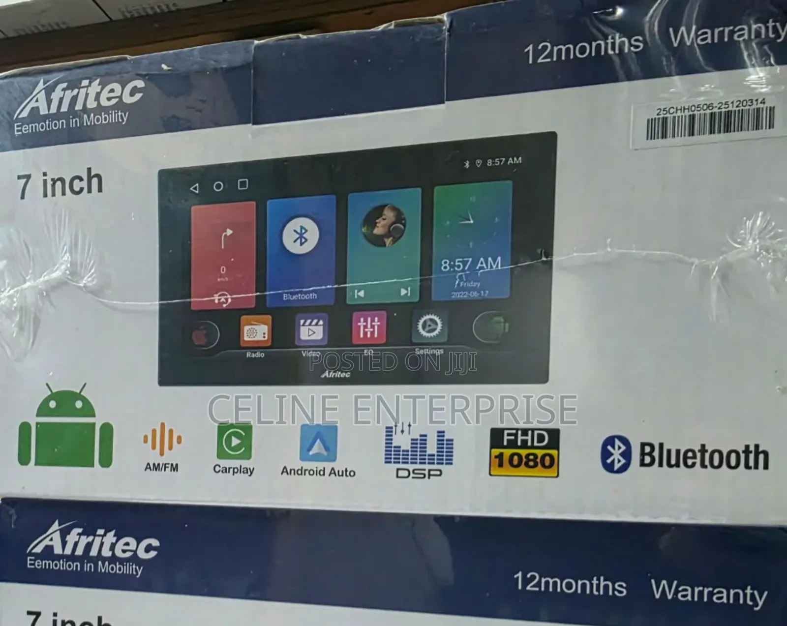 Afritec 7-Inch Android Car Stereo Touchscreen Multimedia Player