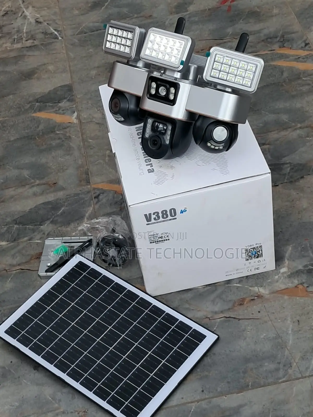Three Lens 4G Solar CCTV Camera With Phone Monitoring
