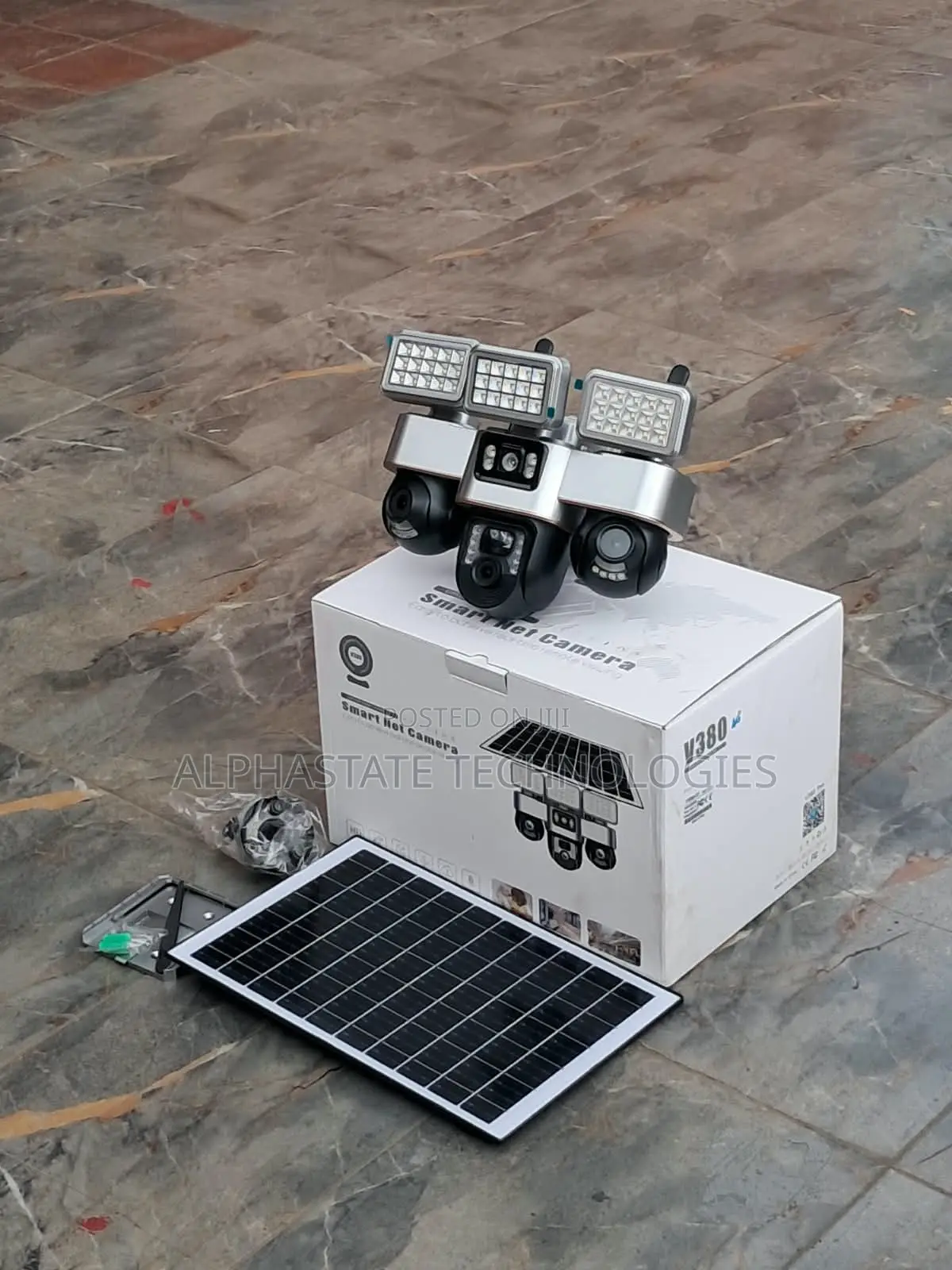 4G SIM Solar CCTV Camera With 3 Lenses and Wide Area Coverage