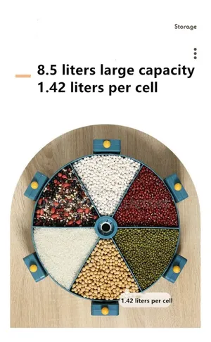 6 Grid Rotating Cereal Dispenser