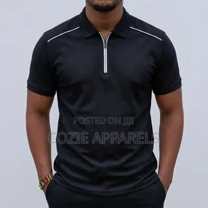 Quarter-Zip Short-Sleeve Polo Shirt