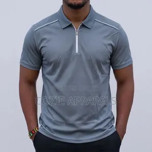 Quarter-Zip Short-Sleeve Polo Shirt
