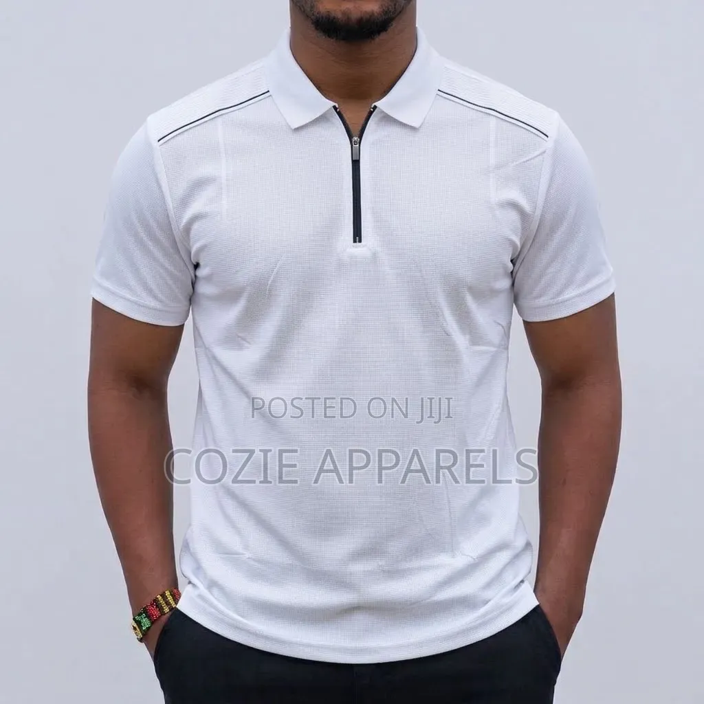 Quarter-Zip Short-Sleeve Polo Shirt