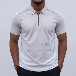 Quarter-Zip Short-Sleeve Polo Shirt