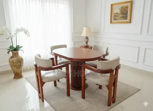 Dining Set, Well Made Upholstered Cup Chair 4 Seater Dining Table Set