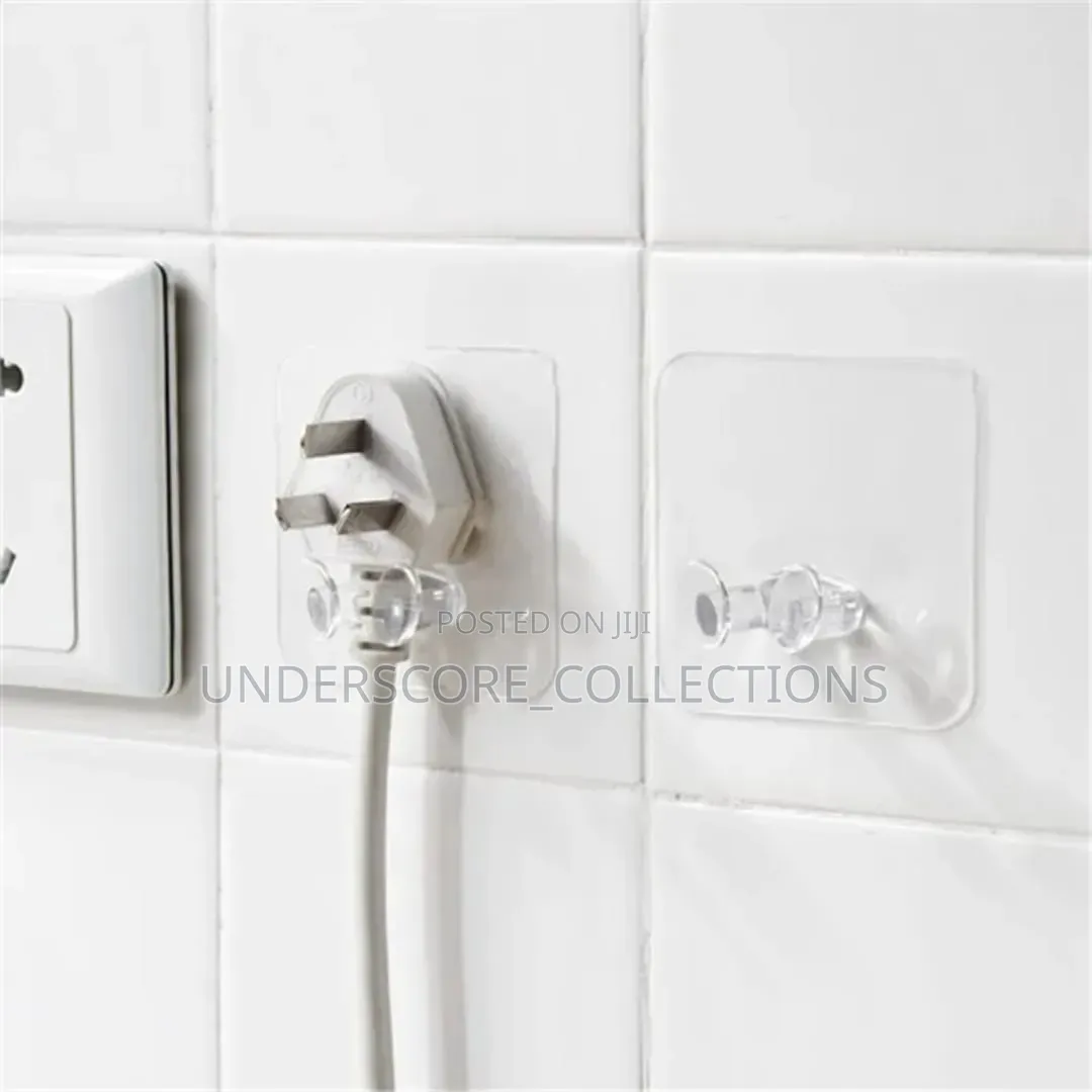 10pcs Transparent Wall Cable Holder Hooks.