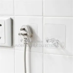 10pcs Transparent Wall Cable Holder Hooks.
