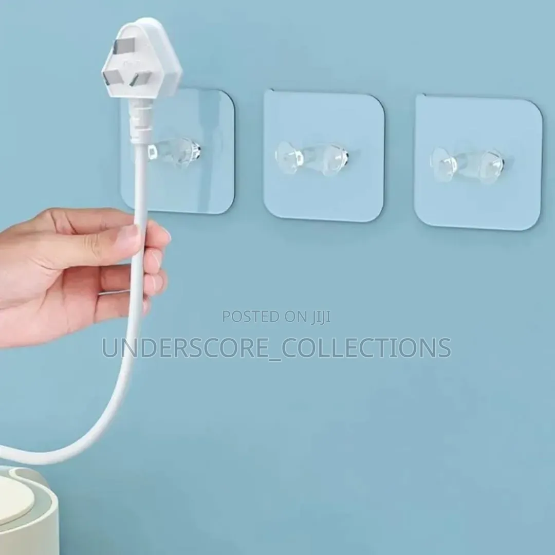 10pcs Transparent Wall Cable Holder Hooks.