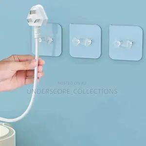 10pcs Transparent Wall Cable Holder Hooks.