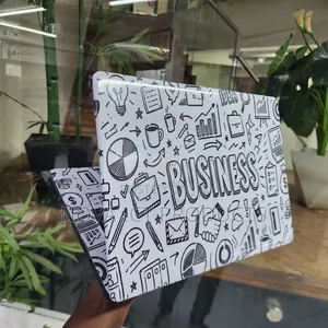 Black-and-White Hand-Drawn Business Doodle Design Laptop Skin
