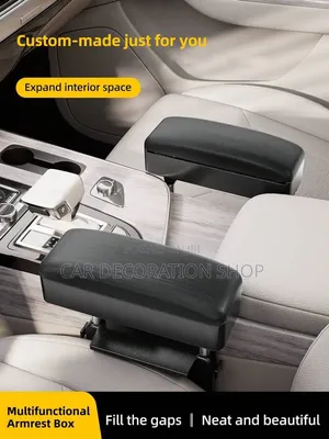 1pc or 2pc Universal Car Armrest Storage Box&height Adjustable Pad