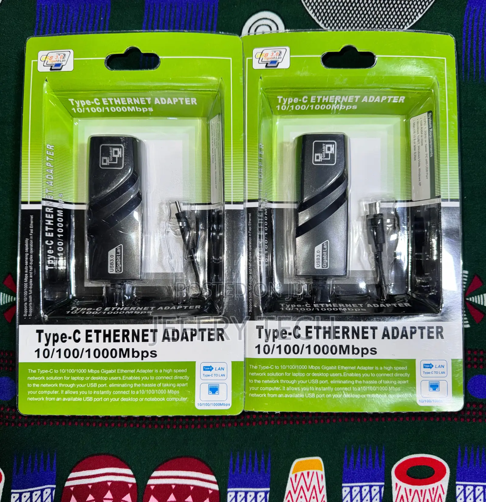 Type-C to Ethernet AdapterMbps, RJ45 LAN Converter)