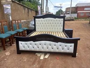 Premium Tufted Wooden Bed + Nightstands Set