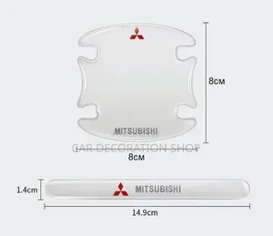 Silicone Mitsubishi Door Handle Antiscratch Protector Strips 4+4pc