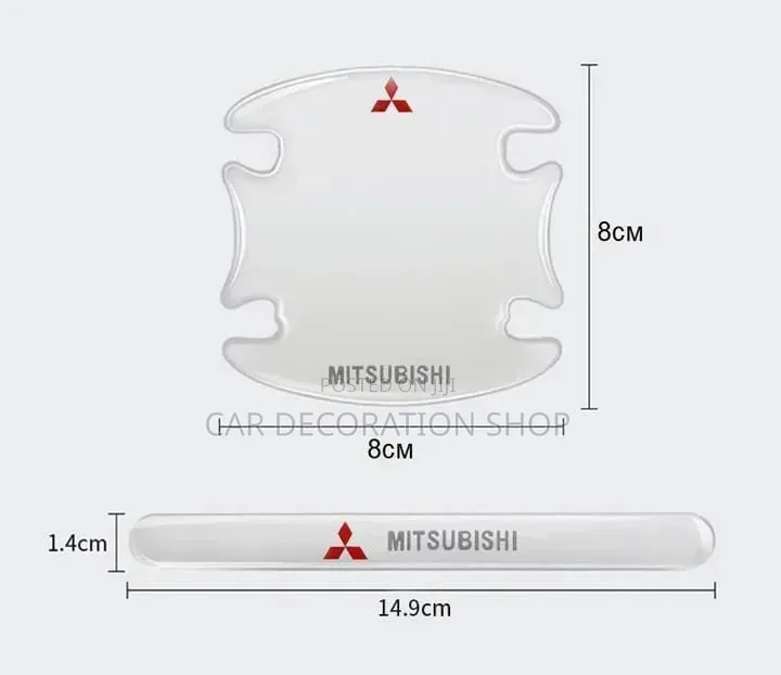 Silicone Mitsubishi Door Handle Antiscratch Protector Strips 4+4pc