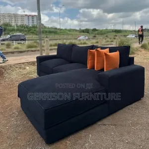 Cozy Premium Black Corduroy Sectional Couch - Custom Sizes Available