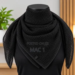 Black Tactical Mesh Scarf – Lightweight Outdoor Neck Cover