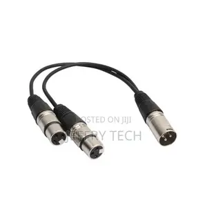 Male XLR Mic Combiner Balanced for Lopping Mixer to Amplifier 1.5M