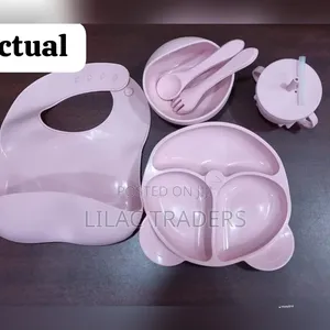 Cute Baby Feeding Cutlery Set in Pink, Green & Purple Pa