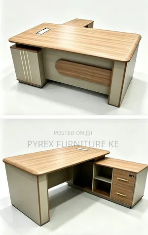 Modern Manager Desk 1.6m With Drawer Unit and Open Shelves