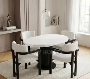 Dining Table Set a "Scandi" Inspired, Black 4 Seater Dining Set.