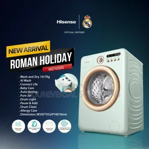 10.5kg Hisense Roman Holiday Washer Wd105r5