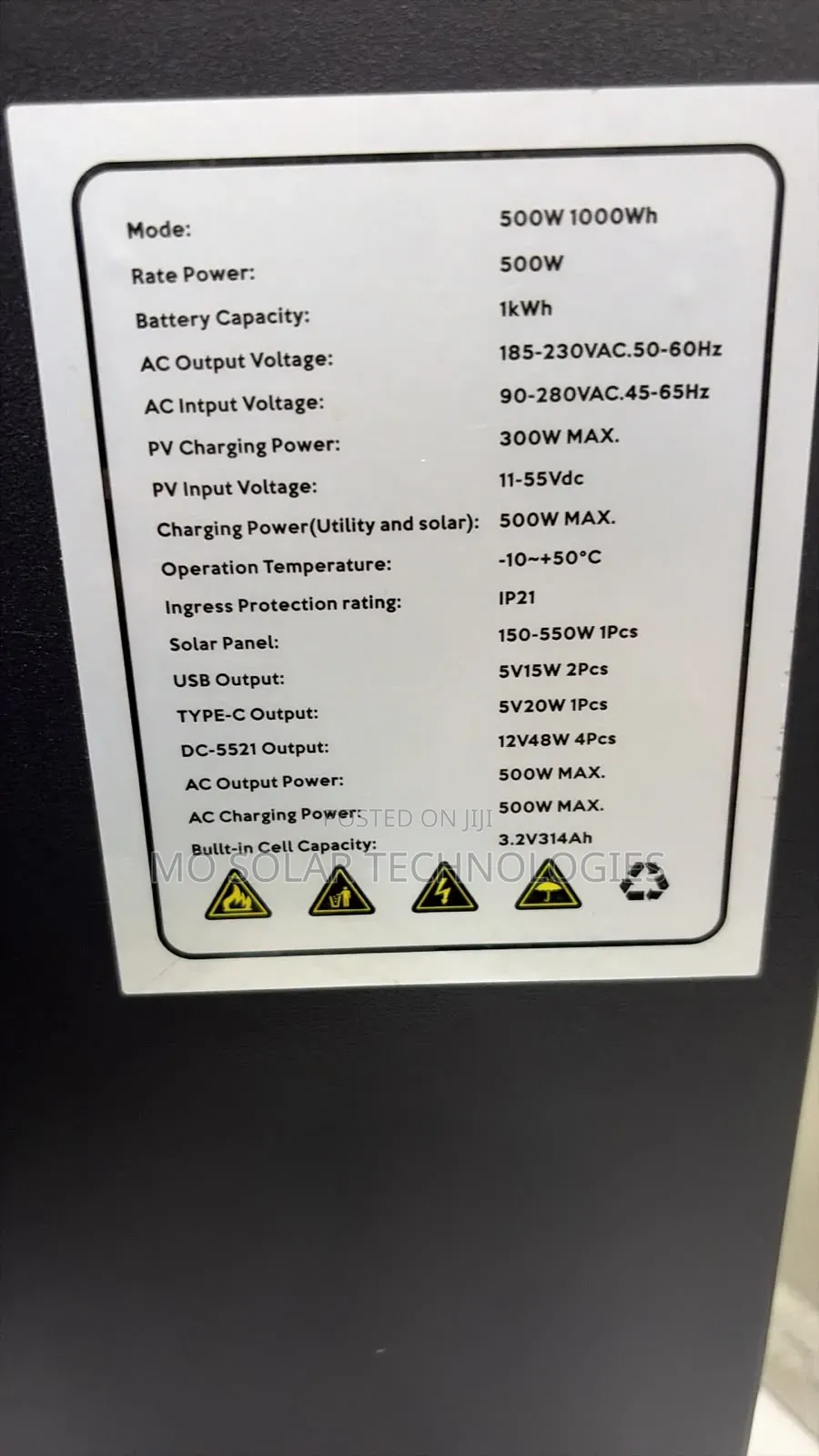 All in One 1kwh Solarpex Backup Up Storage System