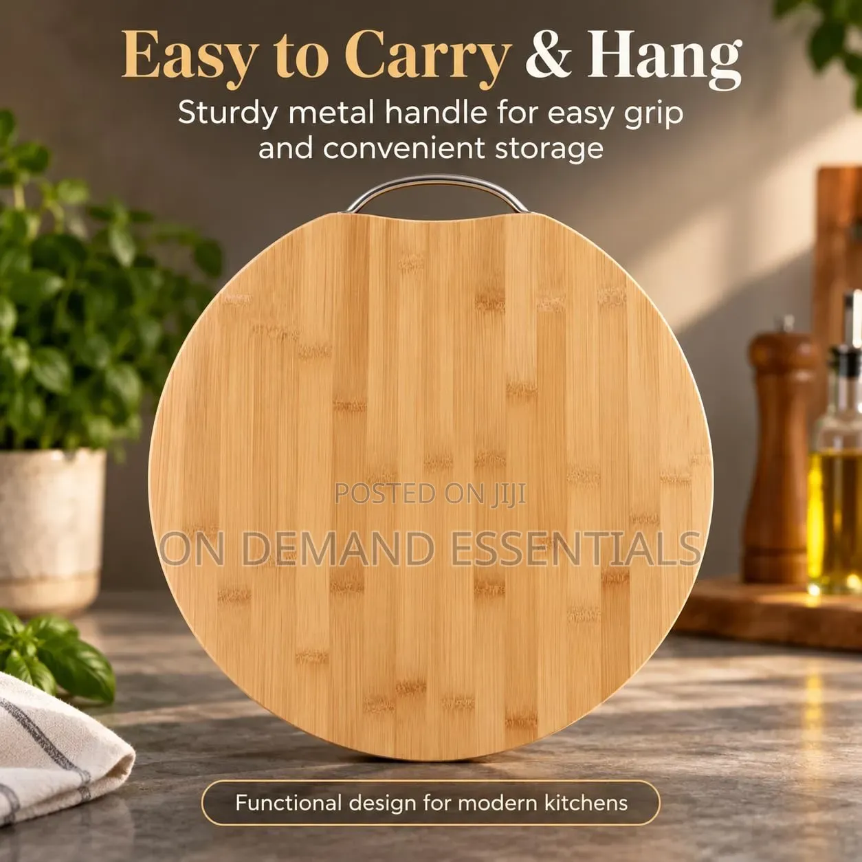 Premium Round Bamboo Cutting Board