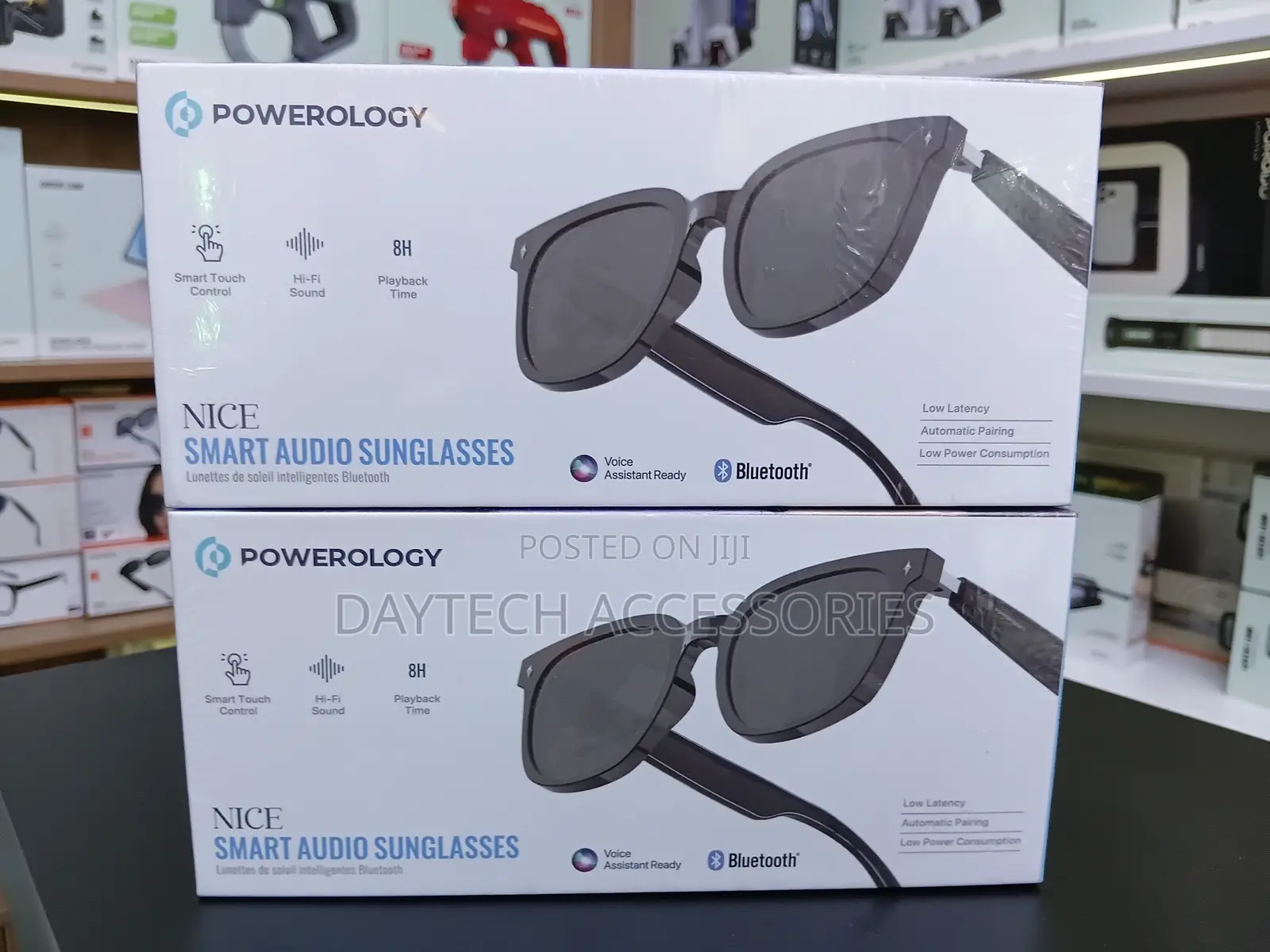 Powerology Nice BT Sunglass With Touch Control+ Bright Black Lens.