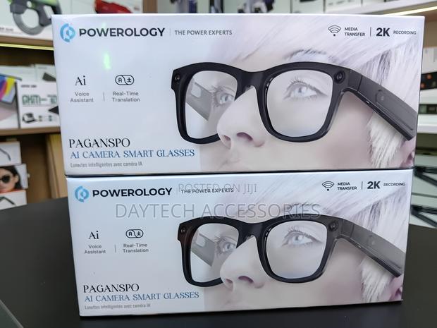 Powerology Paganspo AI Glass With Camera & Audio - Black